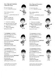 English Worksheet: Here, There and Everywhere - Beatles