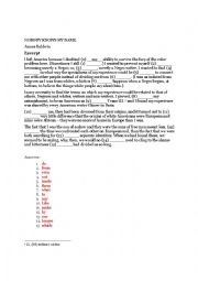 English Worksheet: Open cloze - Nobody knows my name