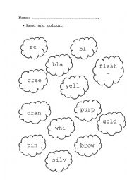 English Worksheet: Colours