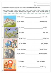 English Worksheet: Comparative Adjectives