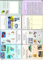 English Worksheet: Sports Mini-book