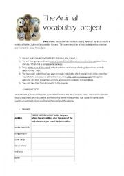 English Worksheet: The Ani-Mazing Race