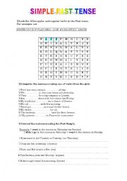 English Worksheet:  SIMPLE PAST TENSE