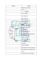 English Worksheet: On the phone (Situations)