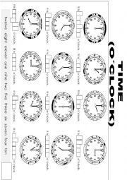 English Worksheet: TIME