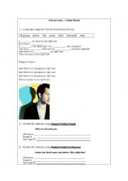 English Worksheet: Feel so close - song activity