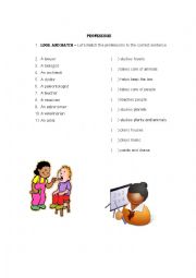 English Worksheet: Professions