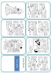 English Worksheet: mini book Snow White