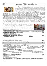 English Worksheet: Celebrations in Morocco