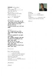 English Worksheet: Grenade (by Bruno Mars)