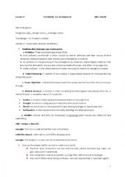 English Worksheet: Lesson 27: Our World, Our environment