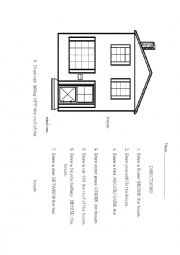 English Worksheet: Picture Test for Prepositions of Place