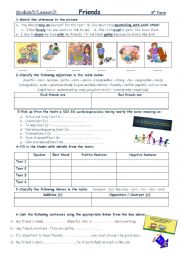 English Worksheet: FRIENDS MODULE 5 LESSON 2 8TH FORM