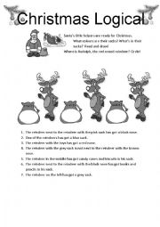 English Worksheet: Christmas Logical