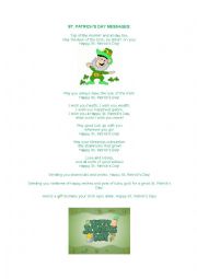 English Worksheet: St. Patricks Day -Wishes