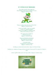 English Worksheet: St. Patricks Day -Wishes