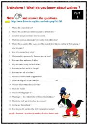 English Worksheet: Disappearing wolves (LISTENING) + audio link + key + transcript.