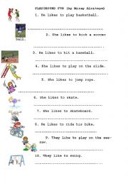 English Worksheet: PLAYGROUND FUN