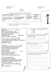 English Worksheet: PERFECT:SIMPLE PLAN