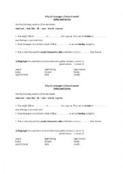 English Worksheet: Teenagers and Trends ( Goths and Geeks) 2
