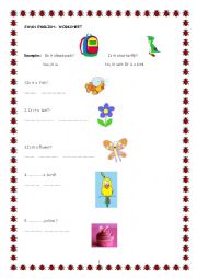 English Worksheet: To be 