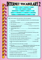 English Worksheet: Internet Words and Expressions (Part 2) (Vocabulary Expansion)