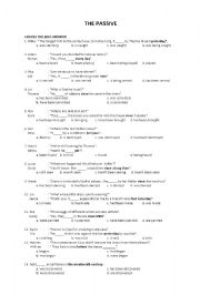 English Worksheet: passive voice