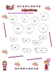 English Worksheet: Adjectives-Opposites