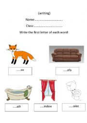 English Worksheet: writing