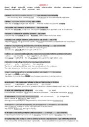 English Worksheet: FCE VOCABULARY-1-