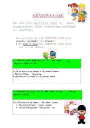 English Worksheet: The genitive