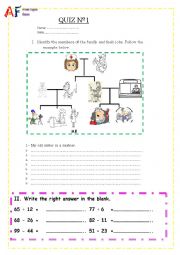 English Worksheet: quiz