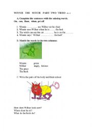 English Worksheet: Winnie the witch part two- Video