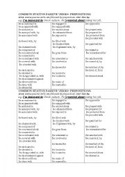 English Worksheet: Common Stative Passive Verbs