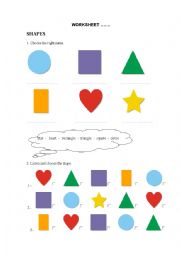 English Worksheet: Shapes