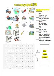 English Worksheet: Chores