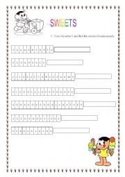 English Worksheet: Sweets!