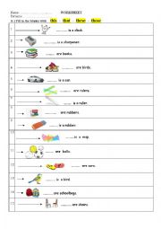 English Worksheet: demonstrative pronouns