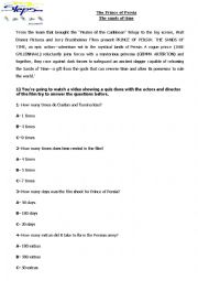 English Worksheet: The Prince of Persia