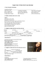 English Worksheet: Listening - Alicia Keys: Empire State of Mind (part II)