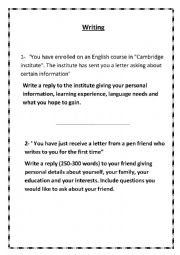 English Worksheet: worksheet