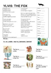 English Worksheet: What does the fox say?