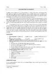 English Worksheet: Test Graffiti - Reading Comprehension