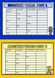 English Worksheet: IRREGULAR VERBS 1