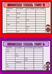 English Worksheet: IRREGULAR VERBS 2