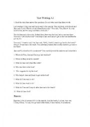 English Worksheet: Test Writing A1