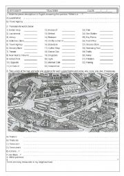 English Worksheet: DIRECTIONS  - CITY MAP - OBJECTS IN A HOUSE