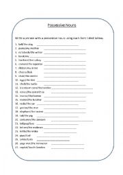 Possessive Nouns