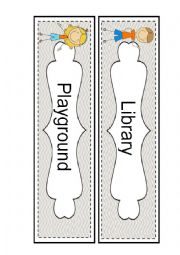 English Worksheet: school labels