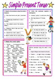 English Worksheet: Simple Present Tense